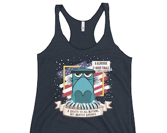 El glorioso final de Sam Eagle - Camiseta sin mangas estilo nadadora para mujer