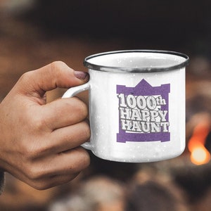 I am the 1000th Happy Haunt - 12 oz Enamel Mug
