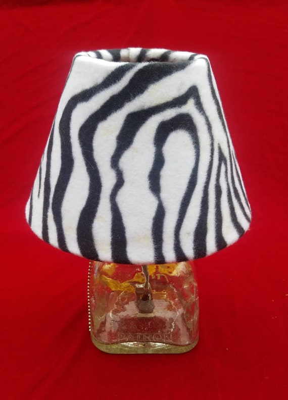 Patron Bottle Table Lamp Zebra Print Shade Uk Patron Bottle Table Lamp Zebra Print, Zebra Table Lamp Shades