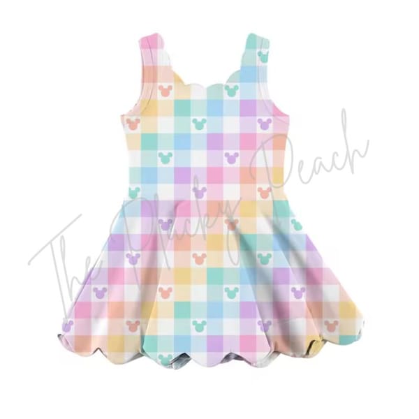 YOUTH Main Street Picnic- Ready-to-Ship Custom Magic-Inspired Matching Set | Daydreamer Athletic Dress | Family Vacation Outfits | Limited