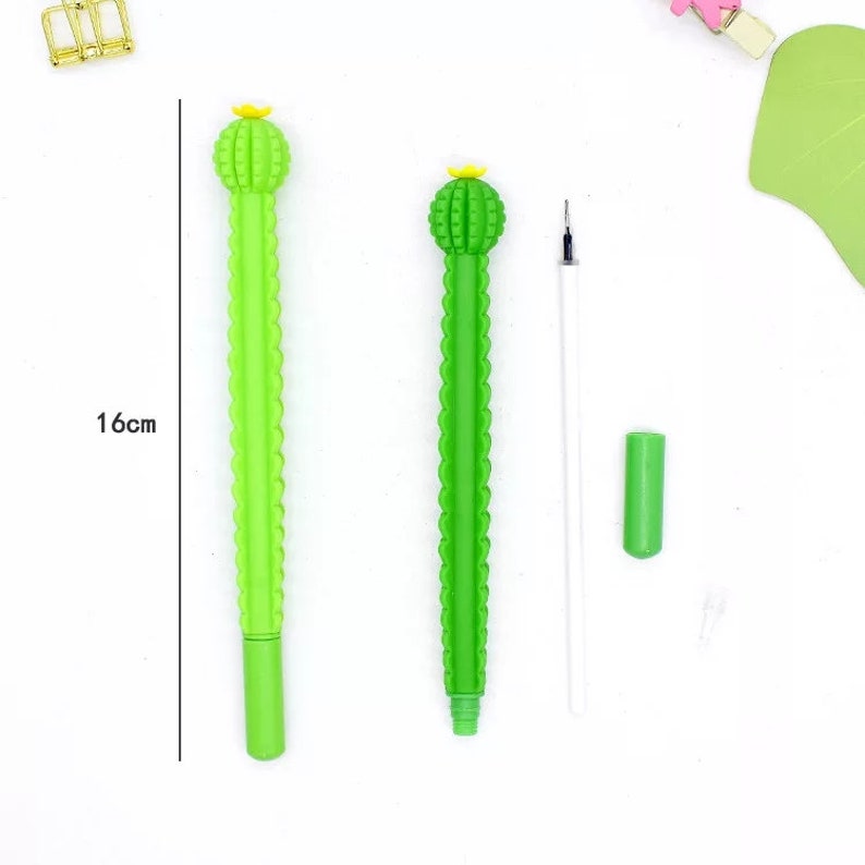 School Office Kawaii Supplies kids stationary 1 PC Cute Cactus Gel Pen Novelty Creative Gift