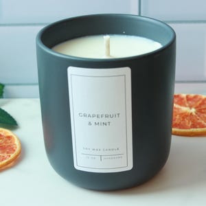Grapefruit and Mint Soy Candle