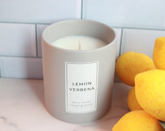 Vela de soja con aroma a verbena de limón