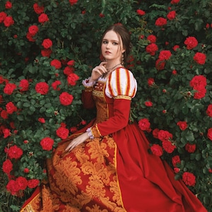 Red Italian Renaissance Dress 16th Century