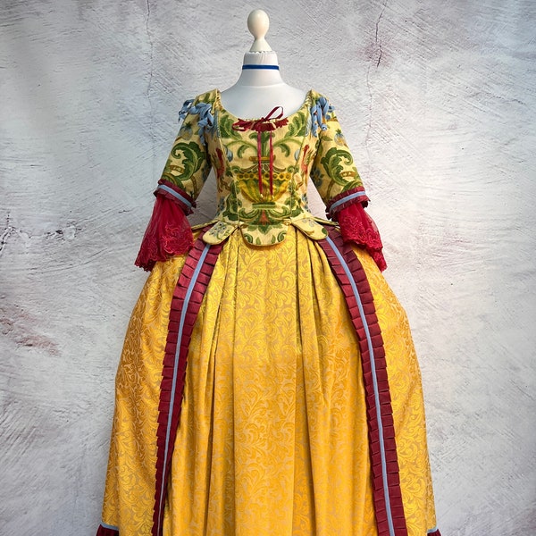 Young Marie Antoinette dress, Rococo period, 18th Century dress