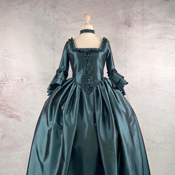 Rokoko Seidentaftkleid - Versailles Kleid 18