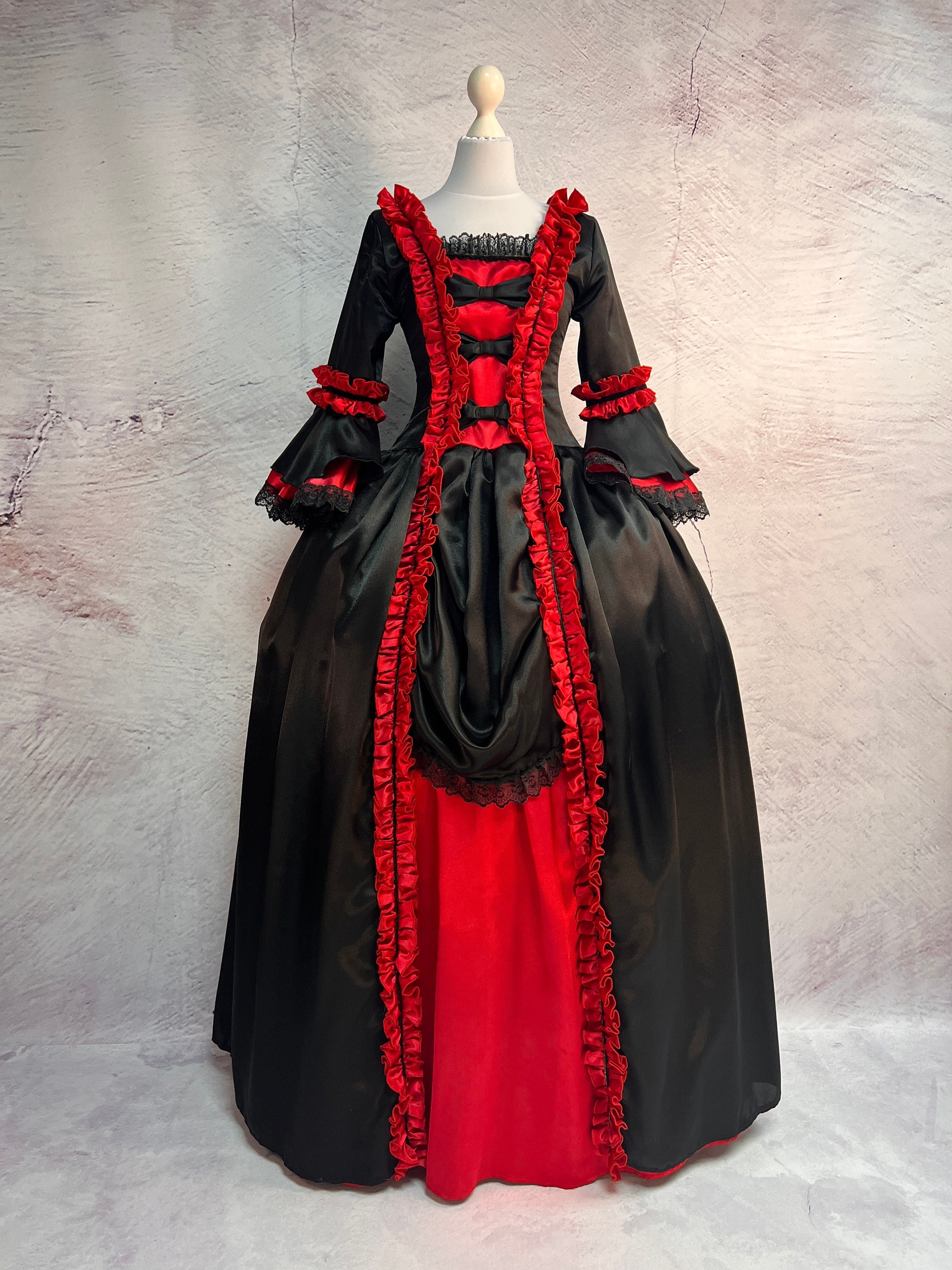 black and red masquerade dress Red Wedding Dress, Gala Gown, Black Tie Dress, Tulle Red Carpet Dress, Masquerade Ball Gown, Couture Gown, Photoshoot Dress, Cocktail Dress XL main image 0
