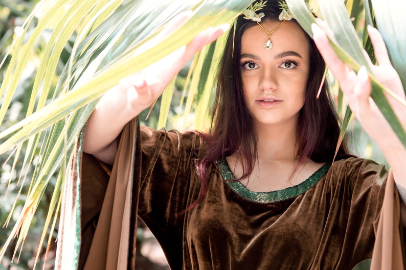 Robe elfique elfe vert robe de Seigneur des anneaux Etsy