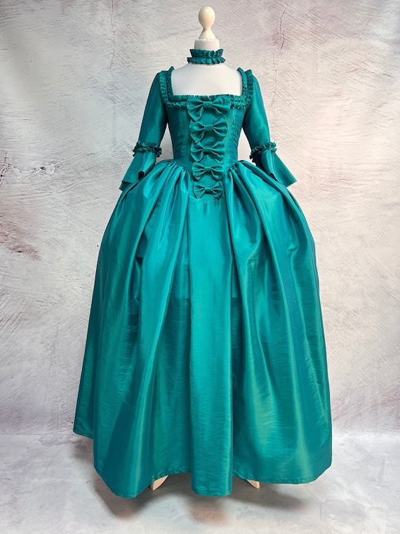 Aquamarine Rococo Dress - 18th Century Turquoise Versailles Dress