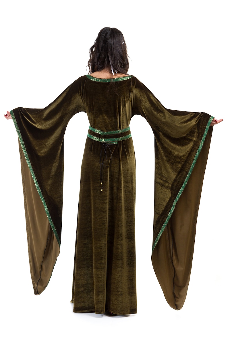 Robe elfique elfe vert robe de Seigneur des anneaux Etsy Robe elfique elfe vert robe de Seigneur des anneaux Etsy