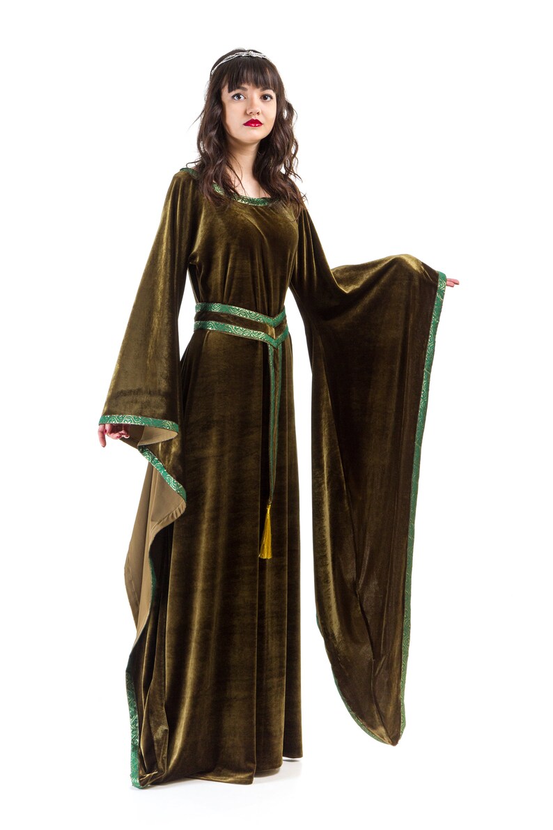 Robe elfique elfe vert robe de Seigneur des anneaux Etsy Robe elfique elfe vert robe de Seigneur des anneaux Etsy