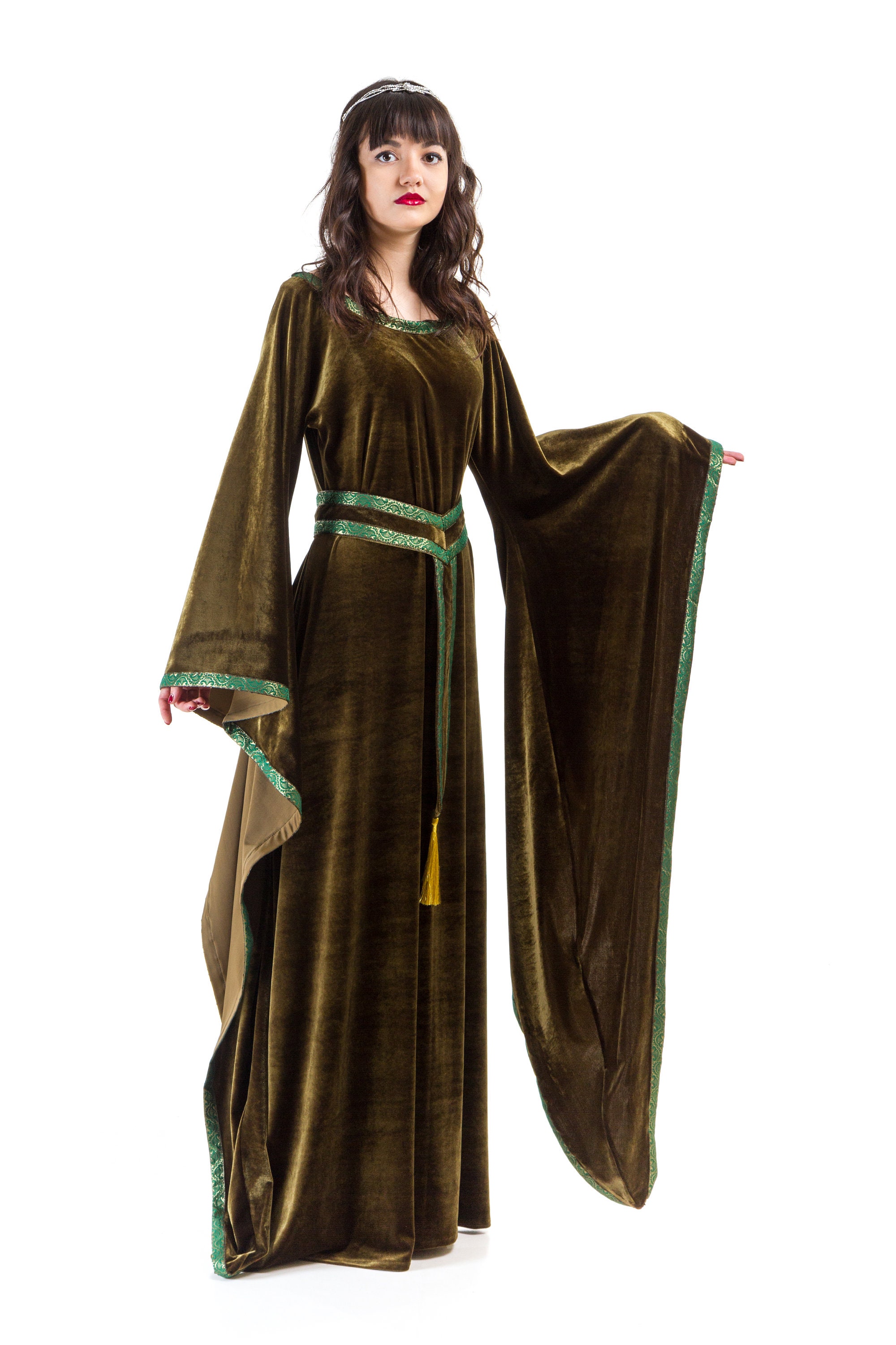 Elven dress green elf Lord of the Rings dress Etsy