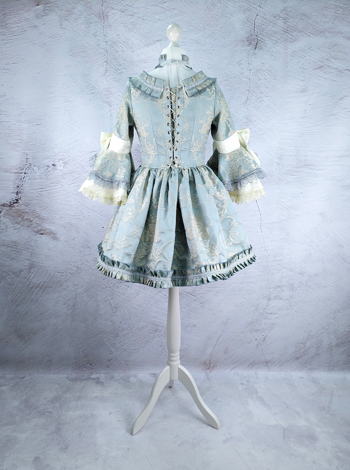 Blue Rococo Dress Sky Blue Rococo Mini Dress Marie Antoinette 18th Century - Etsy