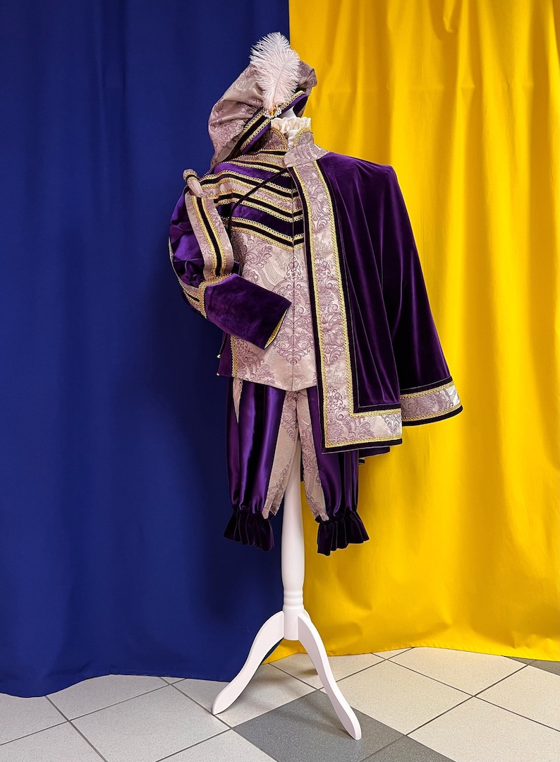 Renaissance Men's Costume Medieval Costume a Purple Etsy