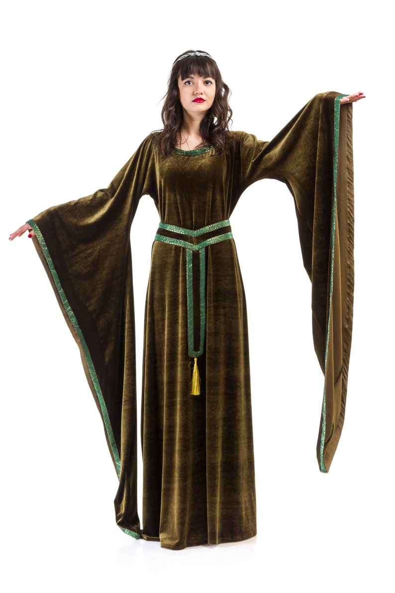 Robe elfique elfe vert robe de Seigneur des anneaux | Etsy