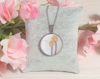 Pusteblume Andenken aus Haaren als Erinnerung Kind Baby Geschenkidee Oma Mutter Mama Großeltern Edelstahl kette Anhänger Tier