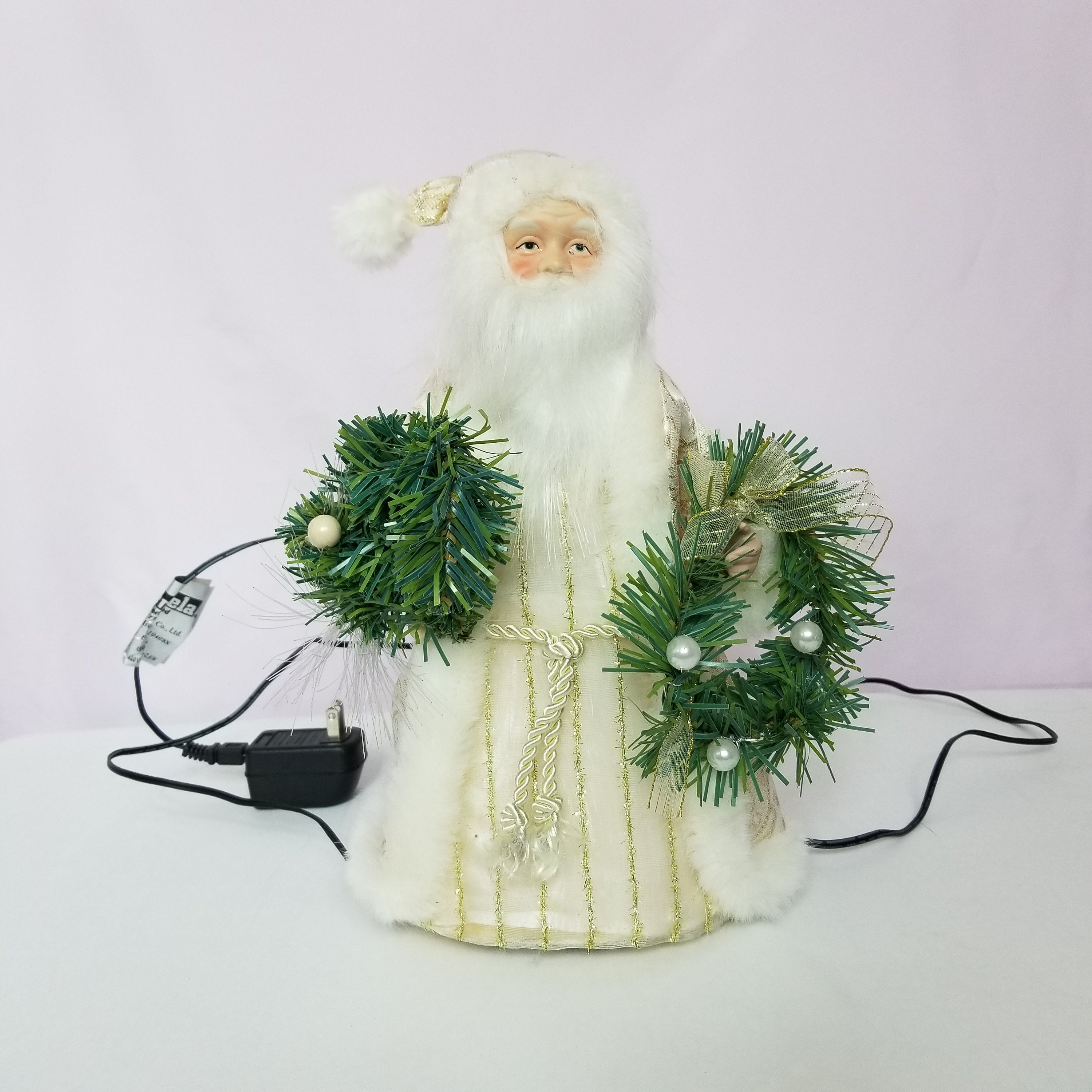 Fiber Optic Santa Claus Christmas Tree Topper 12 Etsy