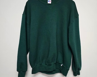 Vintage Russell Athletic Sweatshirt Mens XL Green Crewneck Made in USA Gorpcore