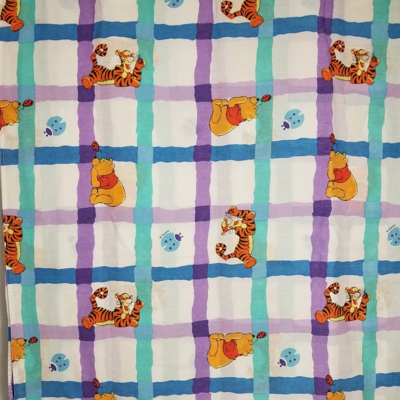 Disney Winnie The Pooh Flat Sheet Tigger Ladybugs Fabric Crafts Cutter
