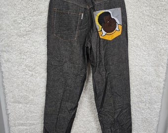 Vintage Platinum FUBU Fat Albert Jeans Mens 36x33 Baggy Streetwear Y2K New