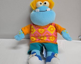 Eden Wimzie's House Horace Plush Kids 9" Blue Orange Vintage 1999 Retro Monster