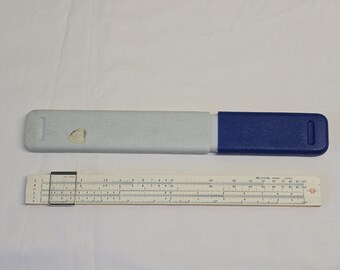 Hemmi Sun Japan Slide Rule 341 3526 w/ Case vintage engineer math tool drafting