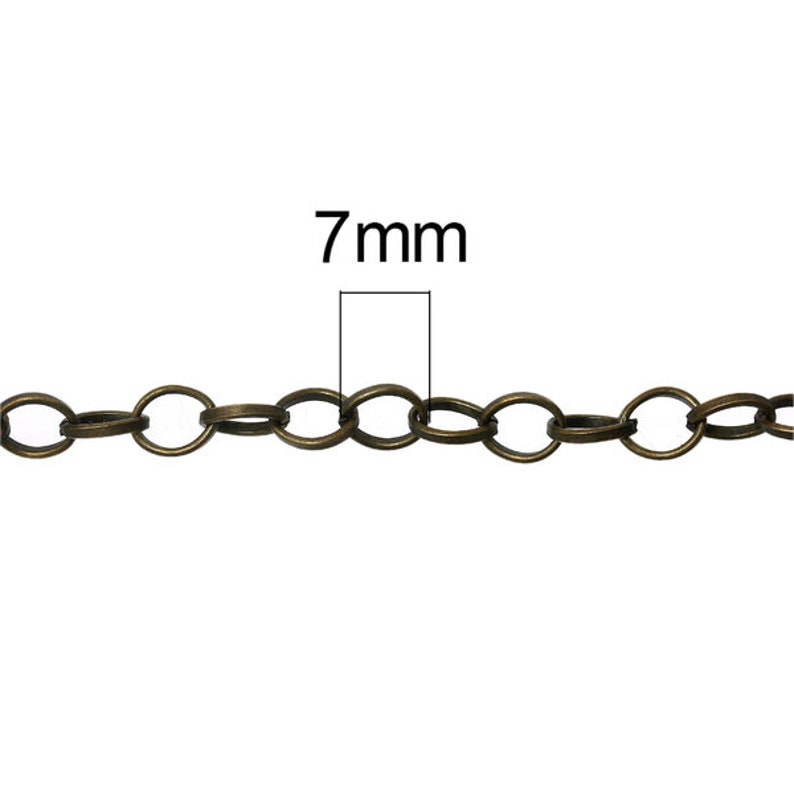 Charm Bettelarmband 20cm Karabiner 7mm oval bronze Bild 2