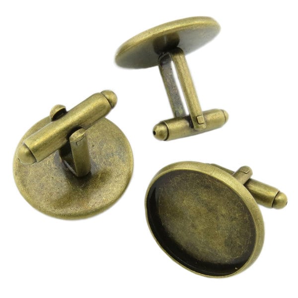 2 cuff buttons 22 x 26 mm 20 mm surface Bronze