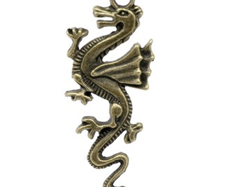 Dragon Pendant 49 mm Bronze color