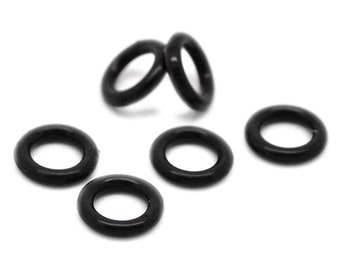 Rubber stoppers 10 pieces 10 mm diameter black