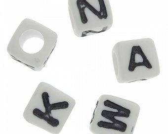 4x26 Alphabet   104 Acryl Buchstabenperlen    Armband Namensarmband basteln 