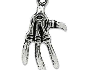 Skeletthand Anhänger 32x18mm Händchen Silber