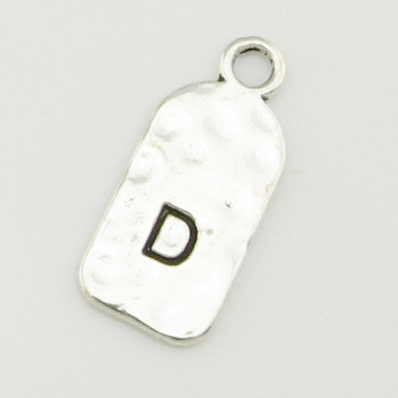 Character pendant D 12mmx 27 mm Antique Silver