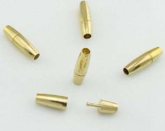 10x Steckverschluss Innendurchmesser 2mm Gold