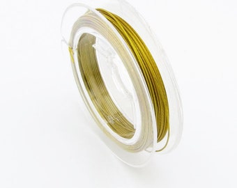 Jewellery wire 10 m 0.6 mm stainless steel Gold