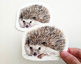 Vinylstickers egel, aquarelstickers, voor laptops en bidons