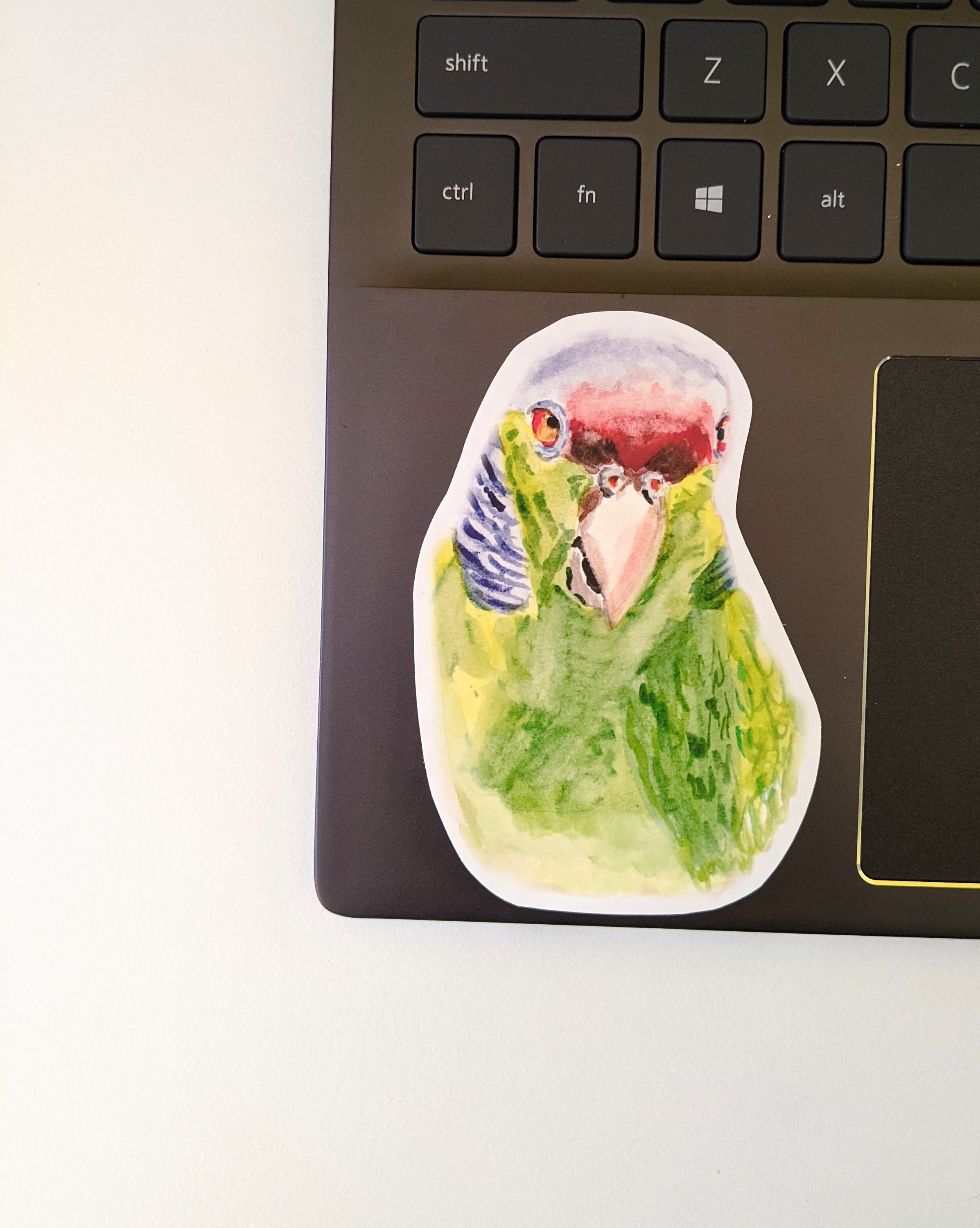 Parrot Stickers, Watercolor Parrot Bird Vinyl Stickers, for Laptops ...