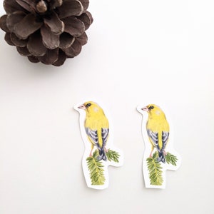 Etiqueta colorida do pássaro do lápis de <br> Crie Seu Próprio Produto! Adesivo de vinil | Toutinegra Amarela | Etiqueta dos animais selvagens de <br> Entrega Rápida? pássaro adesivo | Para garrafas de água, laptops, diários