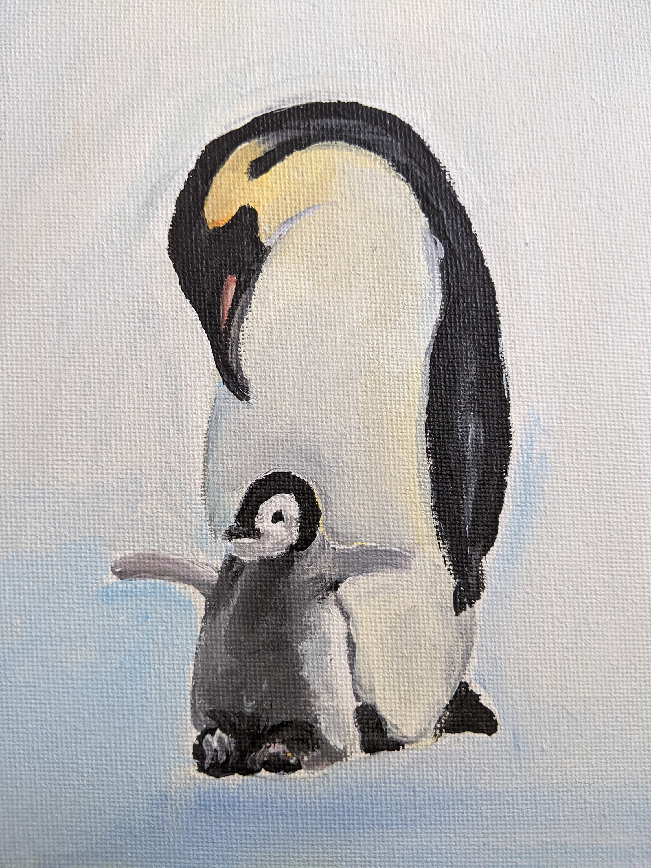 Acrylic Penguins Painting | 8