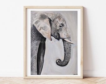 象の絵 | リアルな象のアートワーク | ソフトパステルとパステル