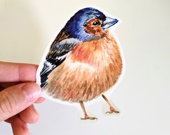 Bird Stickers, Watercolor Bird Vinyl Stickers, For Water Bottles and Laptops