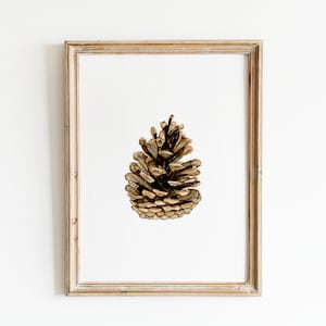 Pine Cone Printable | DIGITAL DOWNLOAD | 8"x10" | Watercolor Pine Cone ...