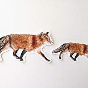 Aquarell Fuchs Aufkleber, Vinyl Aufkleber, Für Laptops und Wasserflaschen