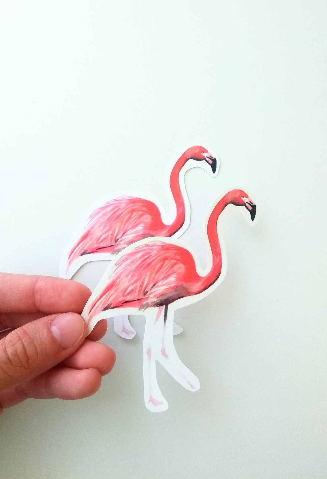 Flamingo Vinyl Stickers Watercolor Flamingo Stickers for Etsy