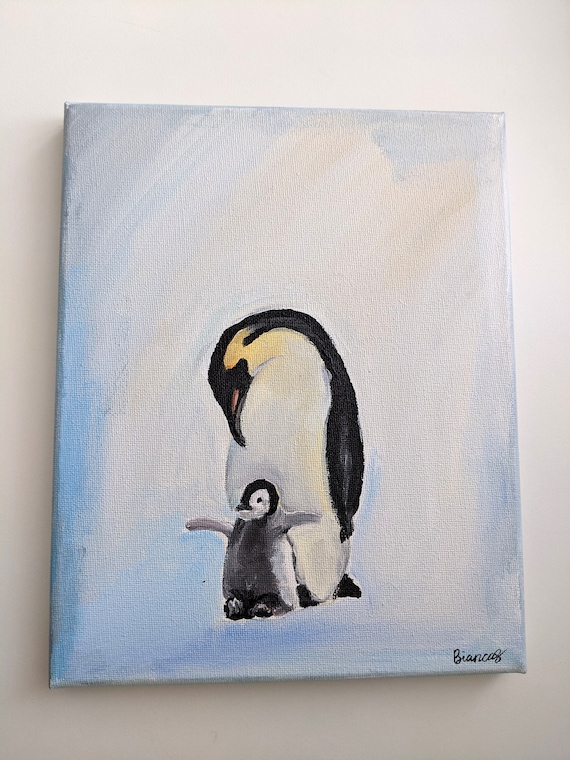 Acrylic Penguins Painting | 8