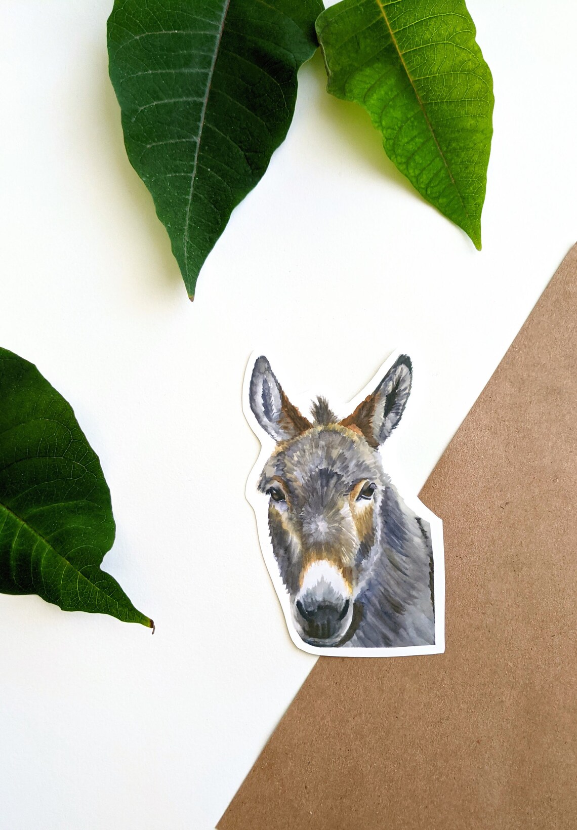 Cute Donkey Sticker Watercolor Vinyl Donkey Sticker For Etsy