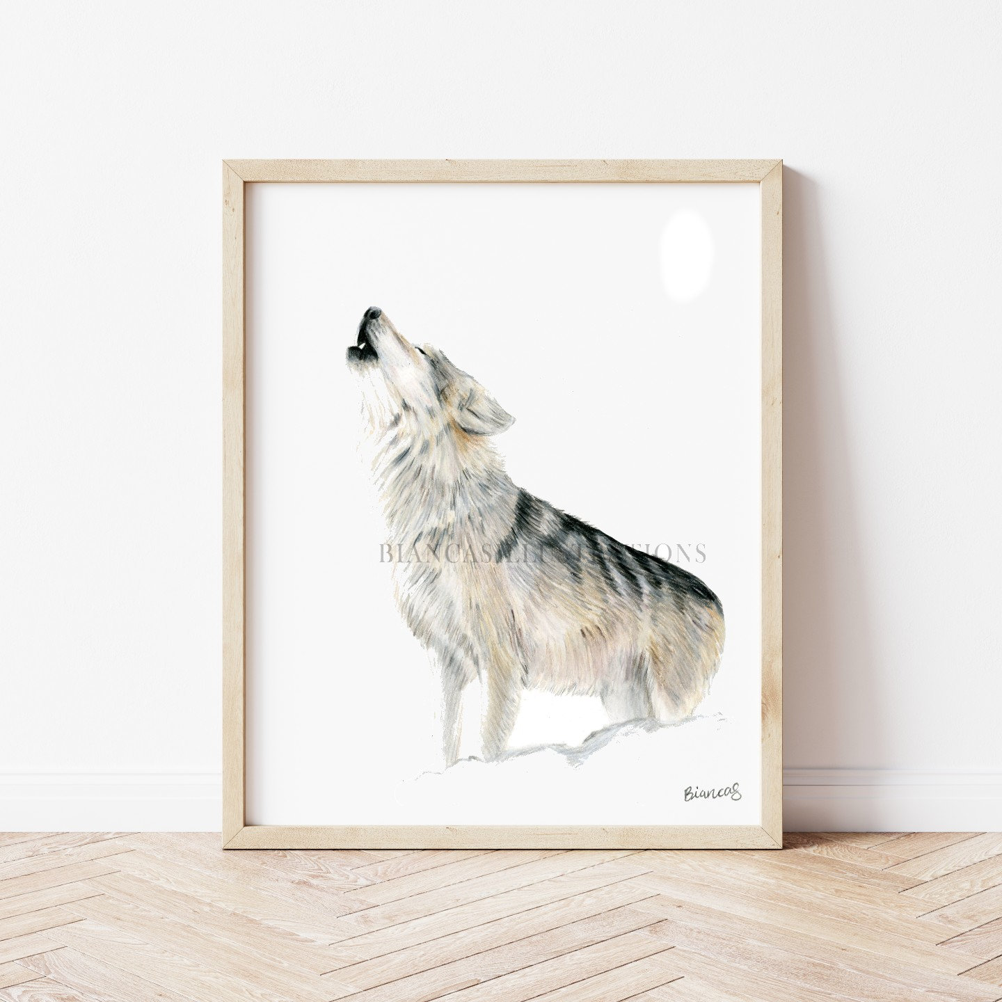 オオカミの絵 | 色鉛筆のオオカミ | リアルな絵 | 8