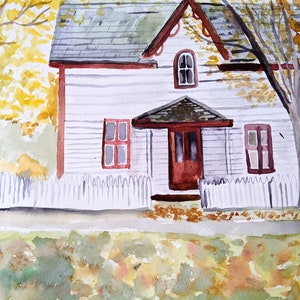 Custom House Painting | Original Watercolor House Portrait from Photo