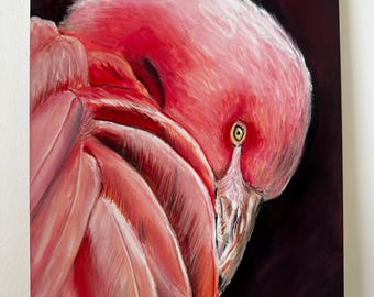 オウムの絵 | 5インチ×7インチのオリジナルアート | 色鉛筆アート