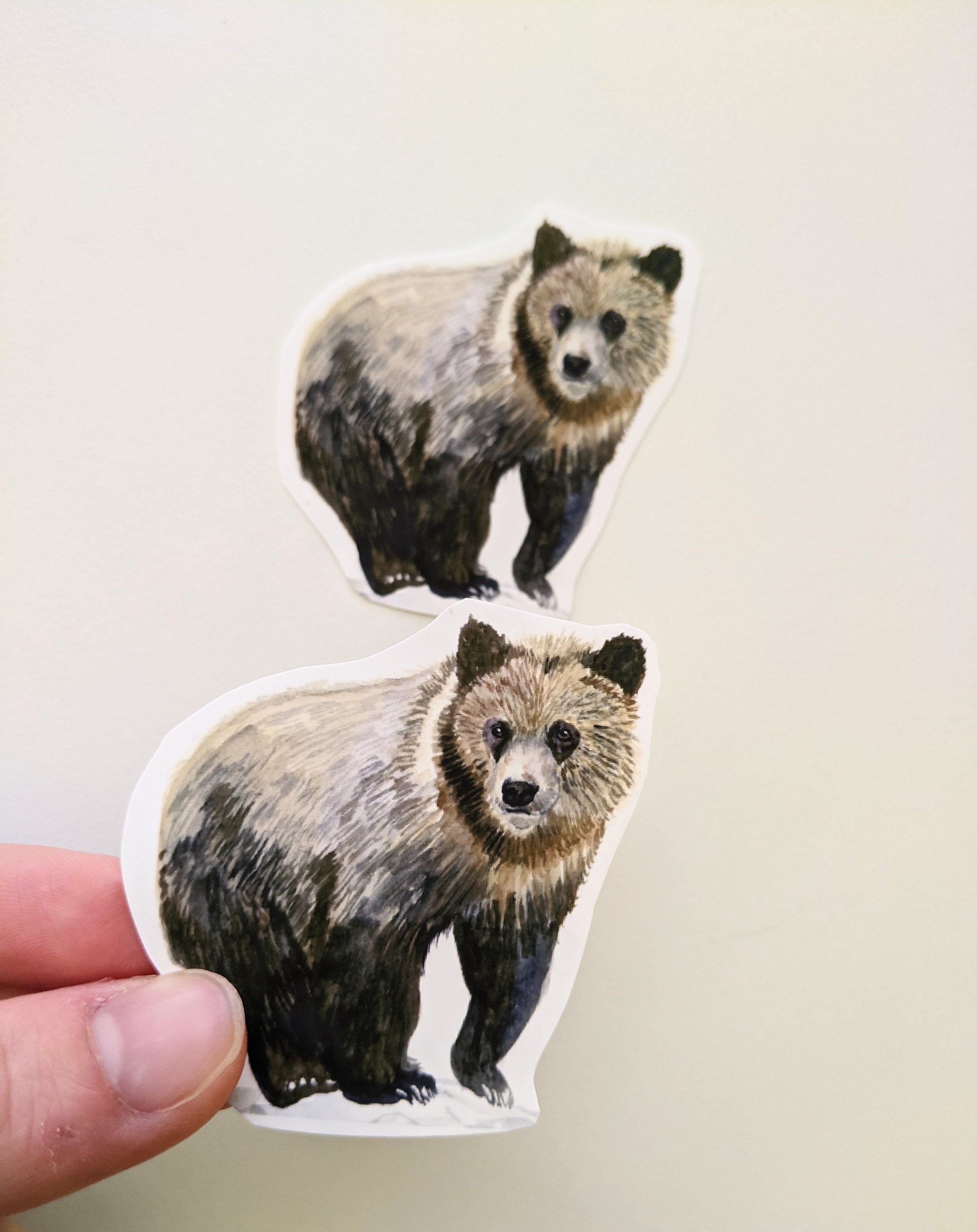 Bear Stickers, Watercolor Bear Cub Vinyl Stickers, for Water Bottles ...